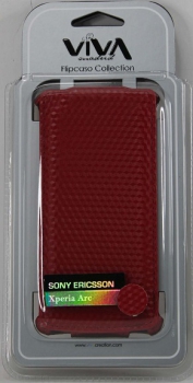 Чехол для Sony Ericsson Xperia Arc S Viva Madrid Flip Red